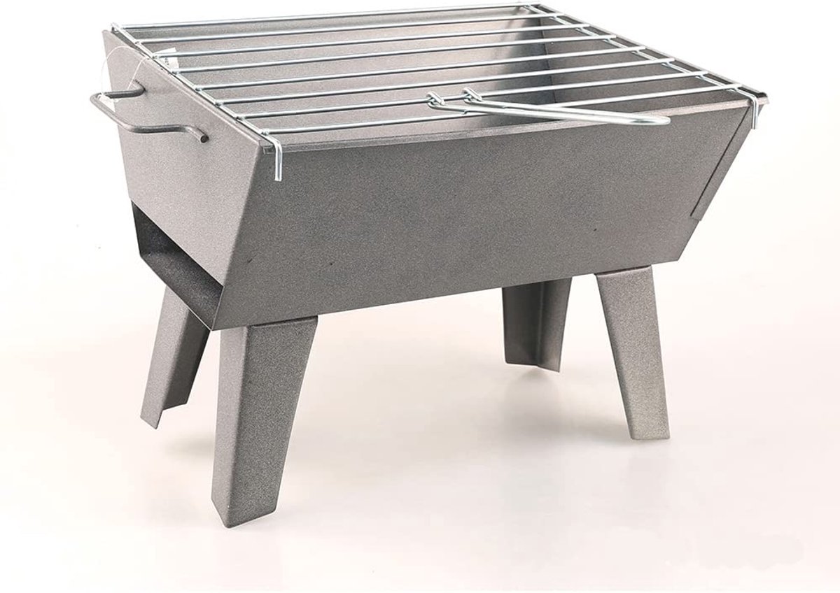SnelShoppen - Rechthoekige Outdoor Barbecue Grill 30x24cm - Compacte Tuin BBQ, Ideaal voor Camping en Feesten, Robuust en Duurzaam, Perfect voor Gezel