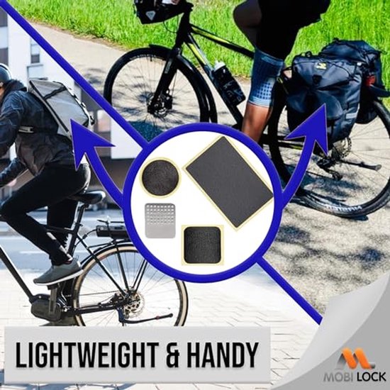 Fietsband Reparatie Kit - Lekke Band Pleisters - Onderweg Repareren - Zelfklevend Glueless - 40 Stuks - Zwart — afbeelding 5