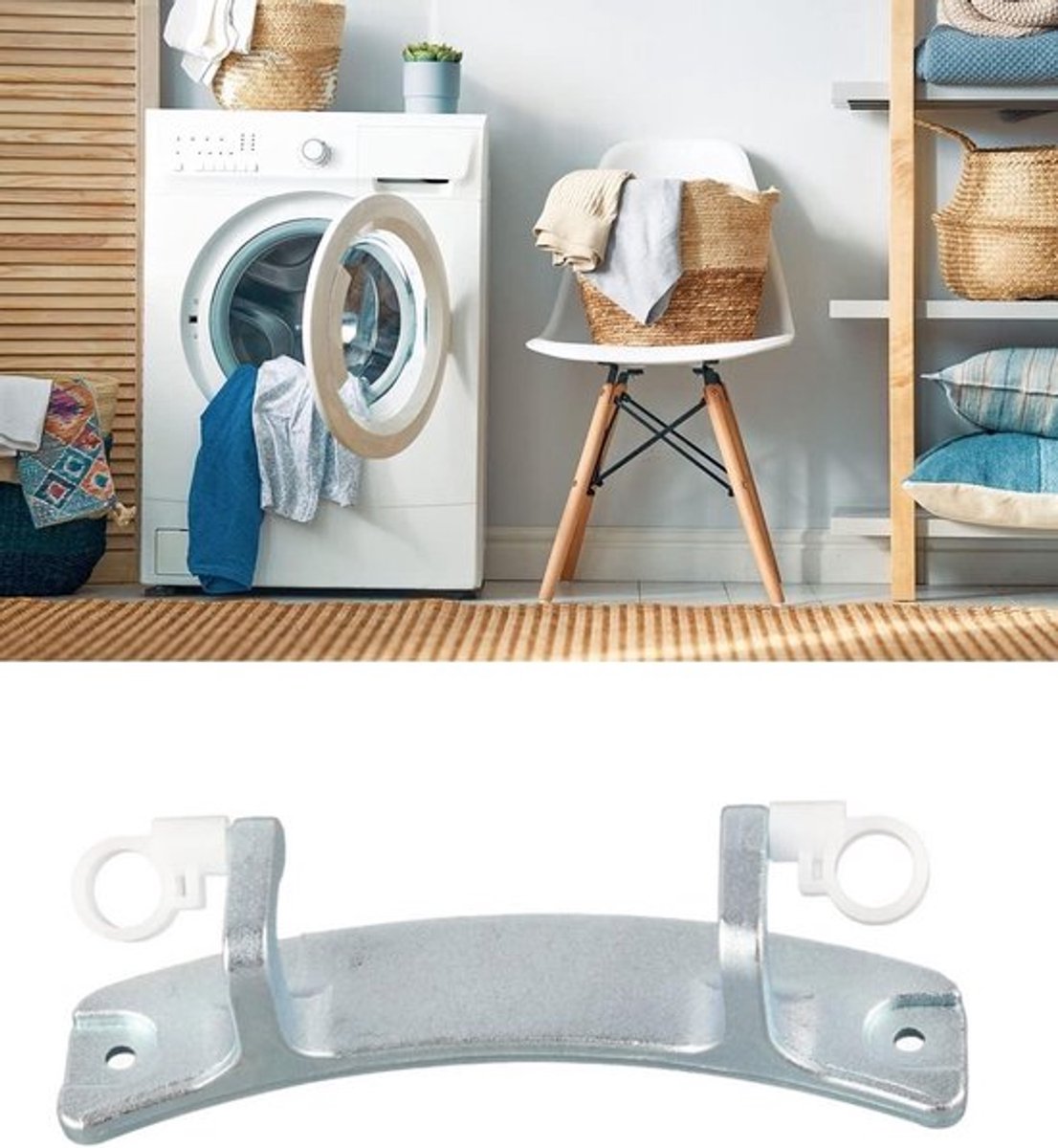 Deurscharnier voor wasmachine | Vervangende deurvergrendeling met accessoires voor voorlader - Universele pasvorm en eenvoudig te installeren