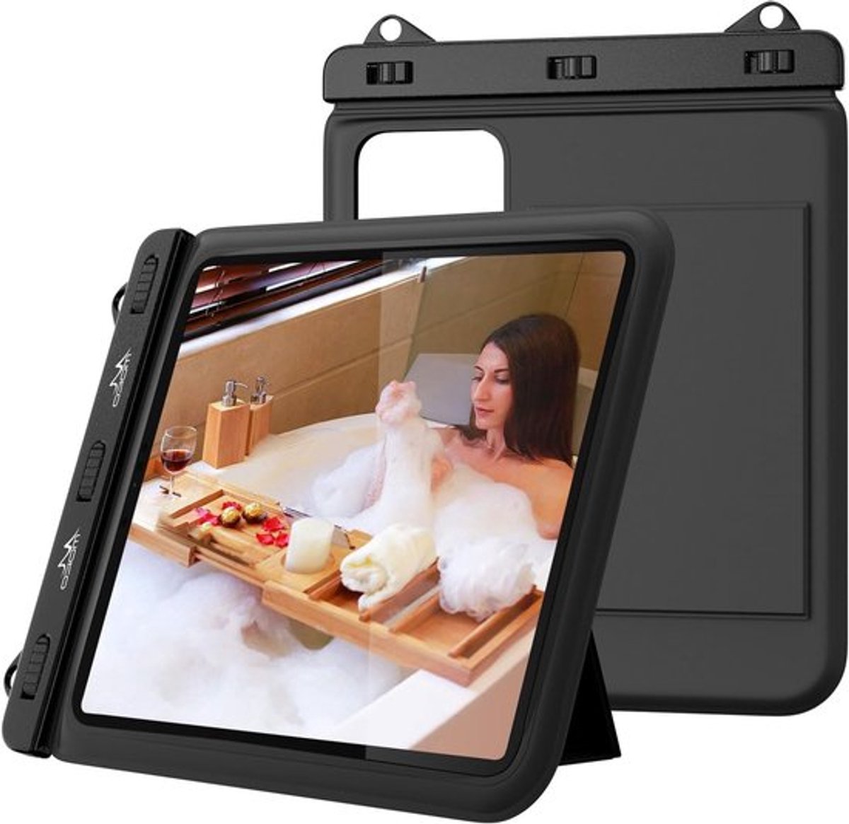 Waterdichte Tablet Hoes voor Fire HD 10, iPad 10e Gen, iPad Pro 11, Galaxy Tab S6/S7 - Bescherming voor Badkamer en Keuken, Met Stand en Draagtas