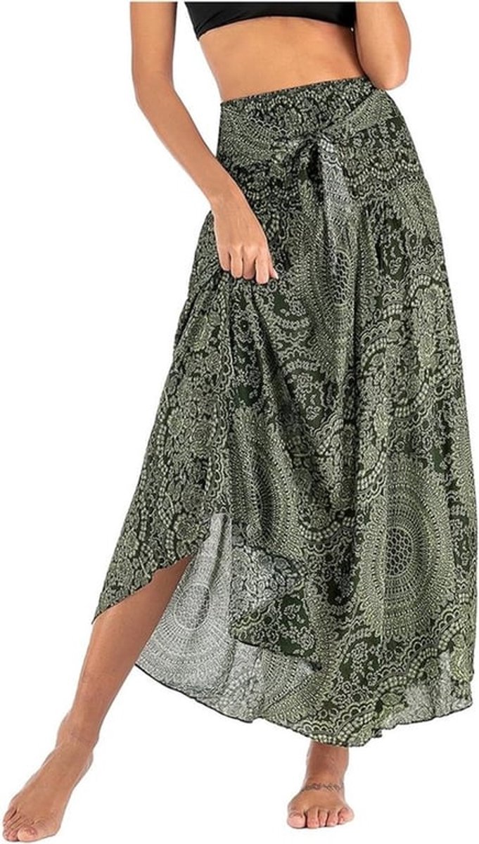 Elegante 2-in-1 maxi-rok voor dames, vintage halterjurk en boho-zomerrok voor een stijlvolle look