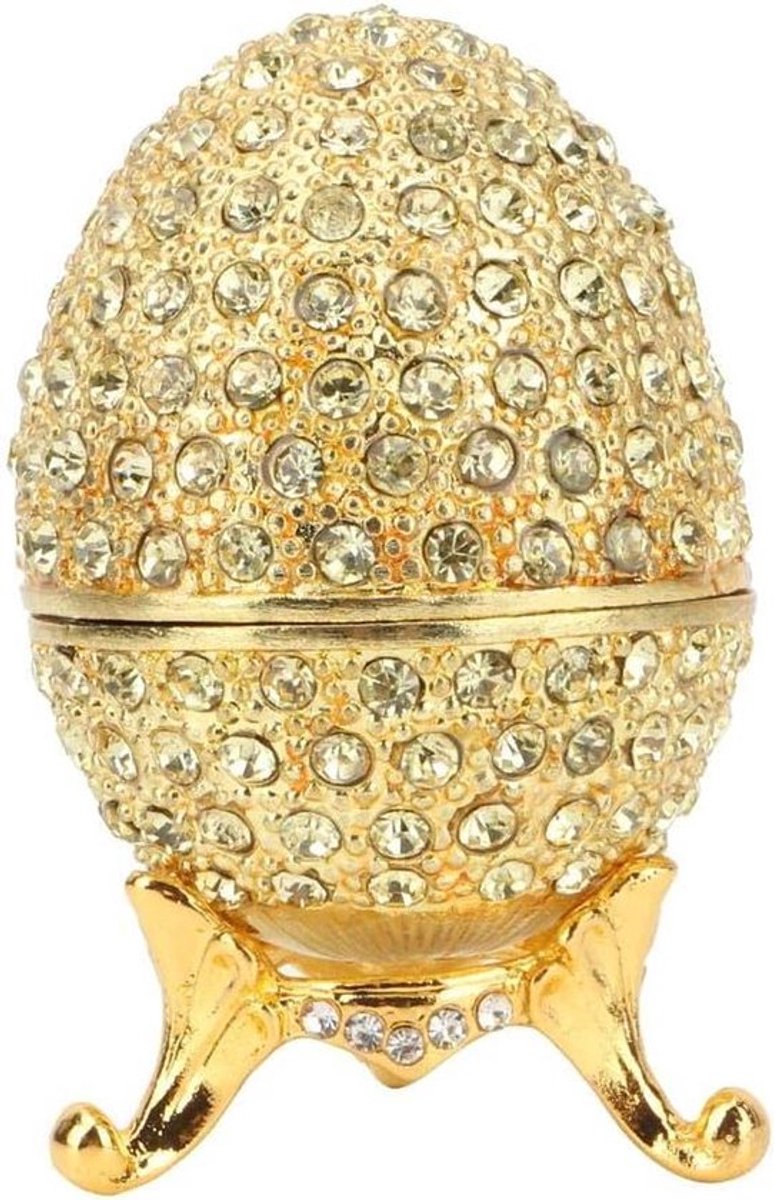 Juwelendoos met handgeschilderd Egg Style design voor Home Decor & Gift - Emaille scharnierende snuisterijdoos (Nr. 8)