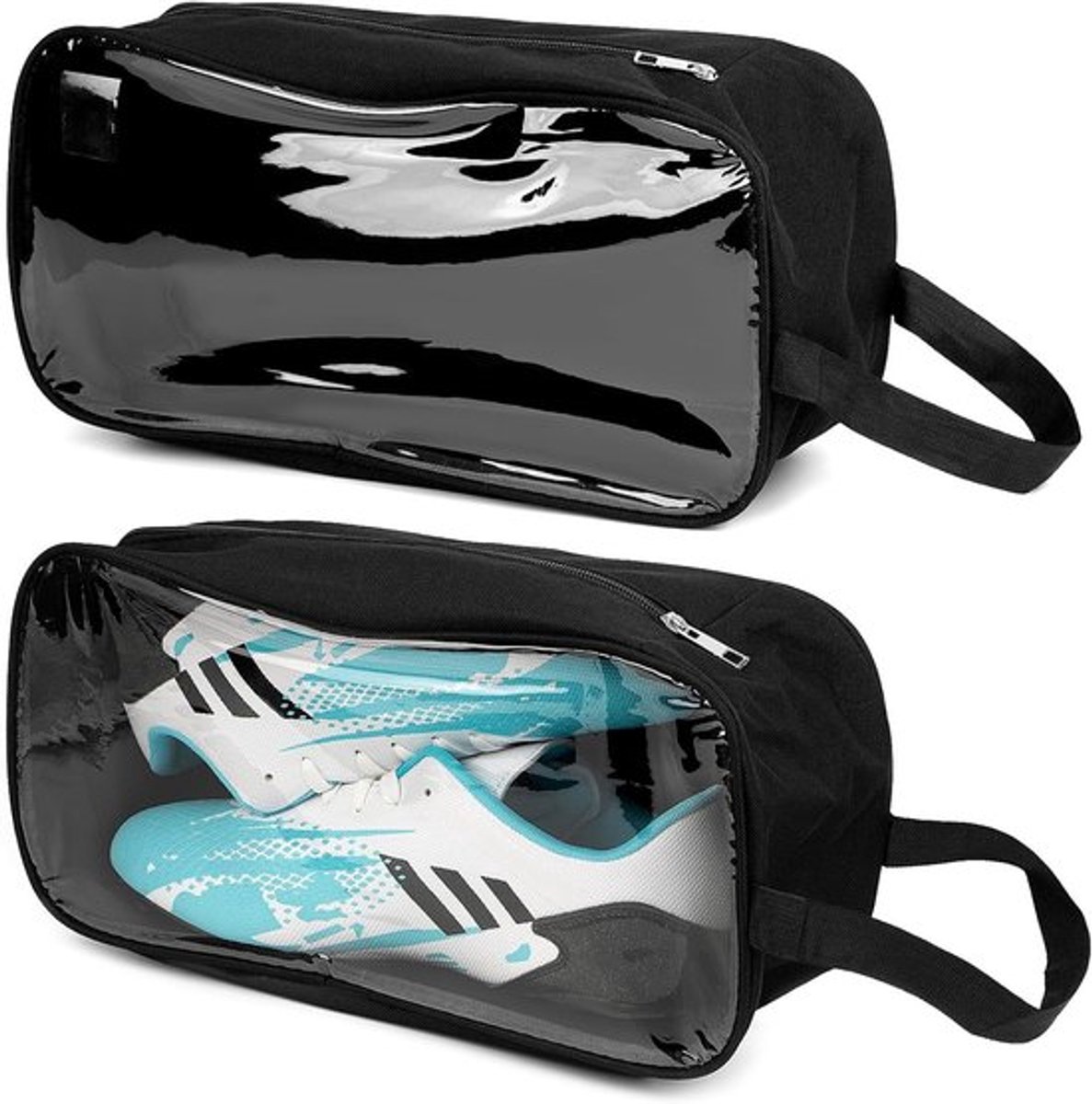 Praktische voetbalschoenen tas voor opslag, ademend mesh, geschikt voor maat 13, compacte duffel met ruimte voor sportieve schoenen
