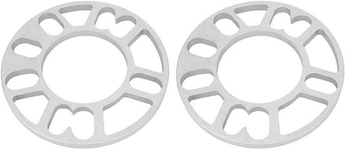 10mm Aluminium Wielspacers - 2 Stuks, Universele Pasvorm voor 4/5 Stud Velgen, Verbeter Stabiliteit en Rijcomfort