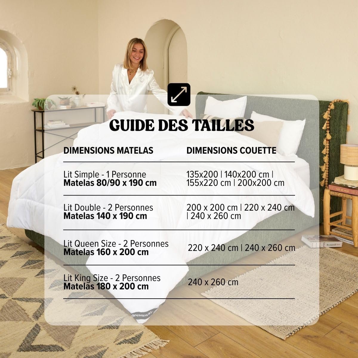SnelShoppen - Duvet 220x240 cm, 4-seizoenen Dekbed, Ademend Tempered Soft Microfibre, Hypoallergene Polyester Vulling, Oeko-Tex Gecertificeerd voor Du