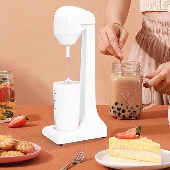 Milkshake Machine - Drankmixer Blender - Snelle Drankjes Maken - Twee Snelheden - 500 ml Beker - Wit — afbeelding 3