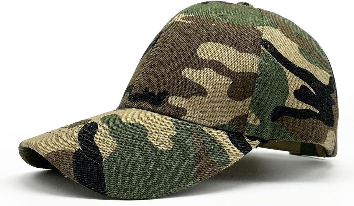 Baby baseballpet voor jongens en meisjes, camouflage, muts, verstelbaar, zomer, ademend, sportpet voor kinderen van 2 tot 12 jaar (camouflage, legergroen)