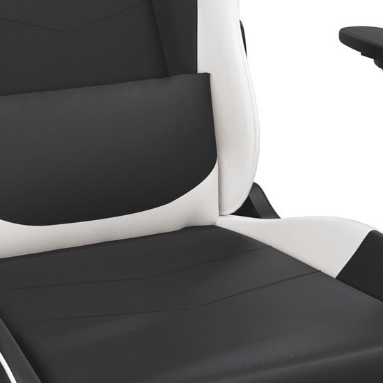 Gaming stoel - Comfort stoel - Ontspannen ziten - Met massagefunctie - N.v.t. - Zwart wit — afbeelding 2