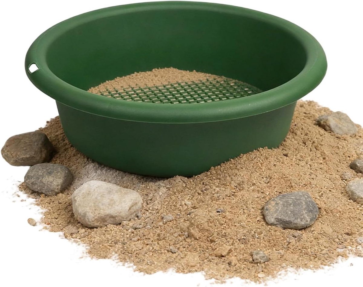 Steenzeef Bodemzeef - Tuinaarde Zeef - Grond Voorbereiden - Thermisch Verzinkt - 06 cm Maaswijdte - Rond Groen