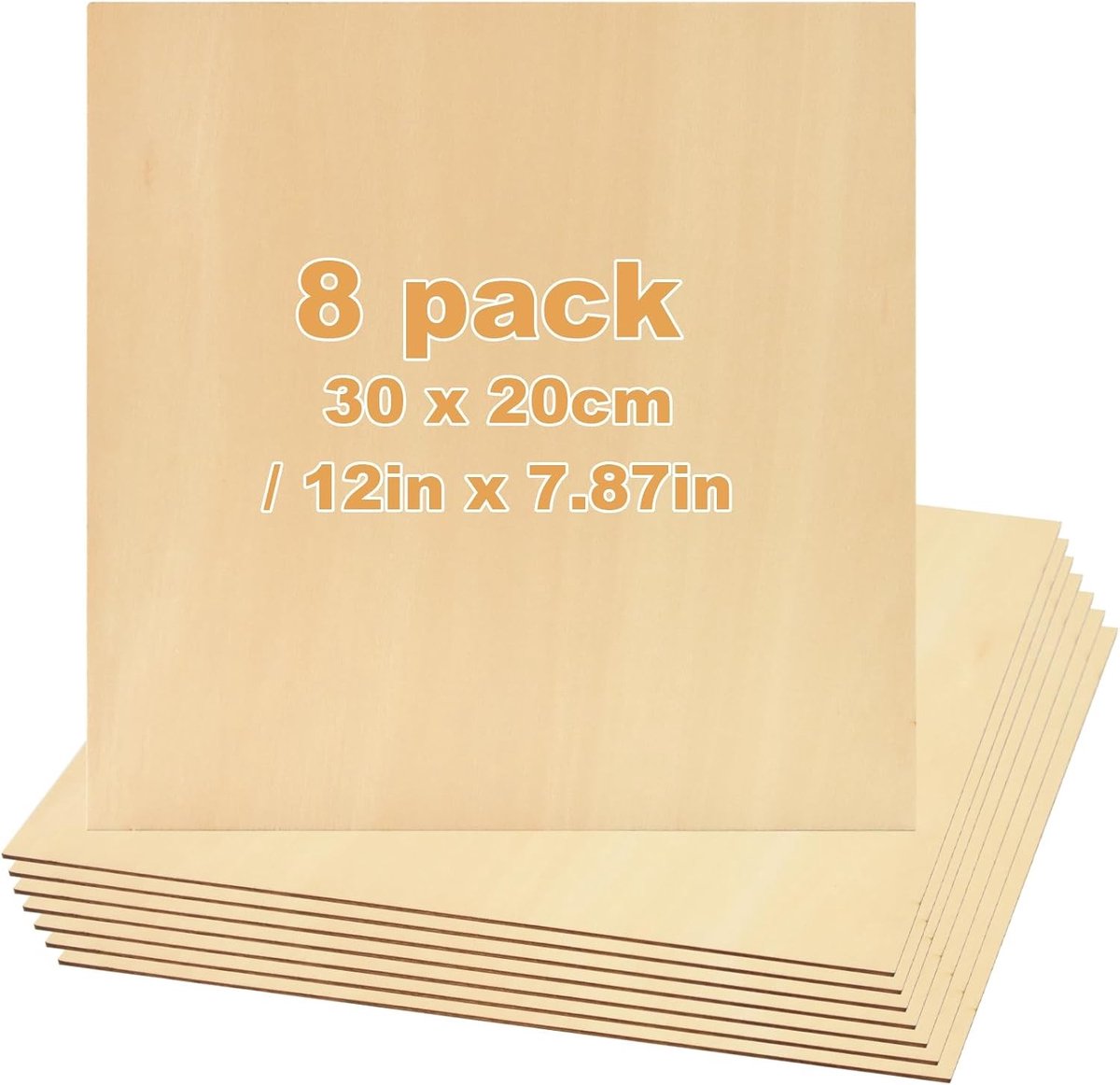 3 mm Plywood Plaat 30 x 20 cm voor Houtbewerking, Graveren en DIY Projecten - Ideaal voor Modelbouw en Creatieve Klussen