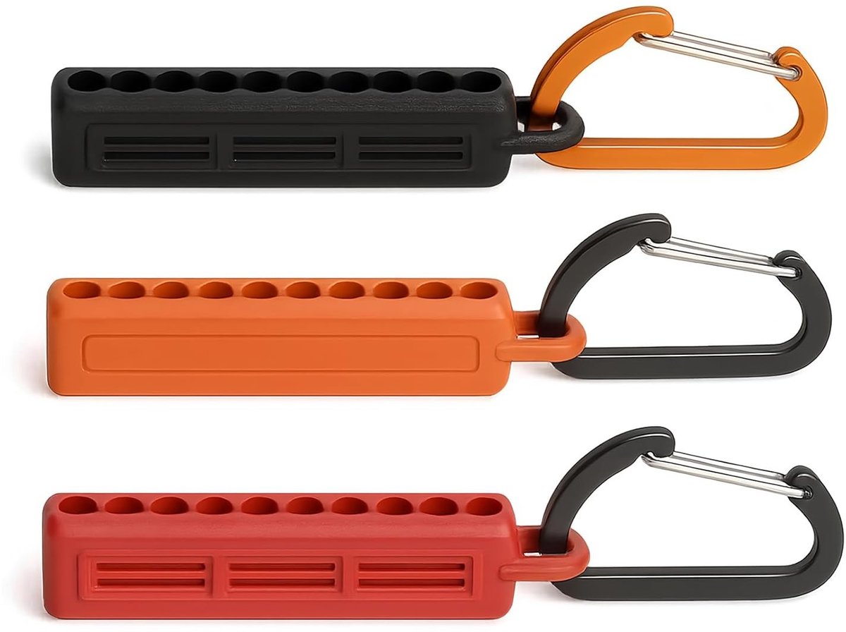 Drie-delige schroevendraaier bit houder met sleutelring, 1/4 inch bit houder en karabijnhaak voor eenvoudig gebruik