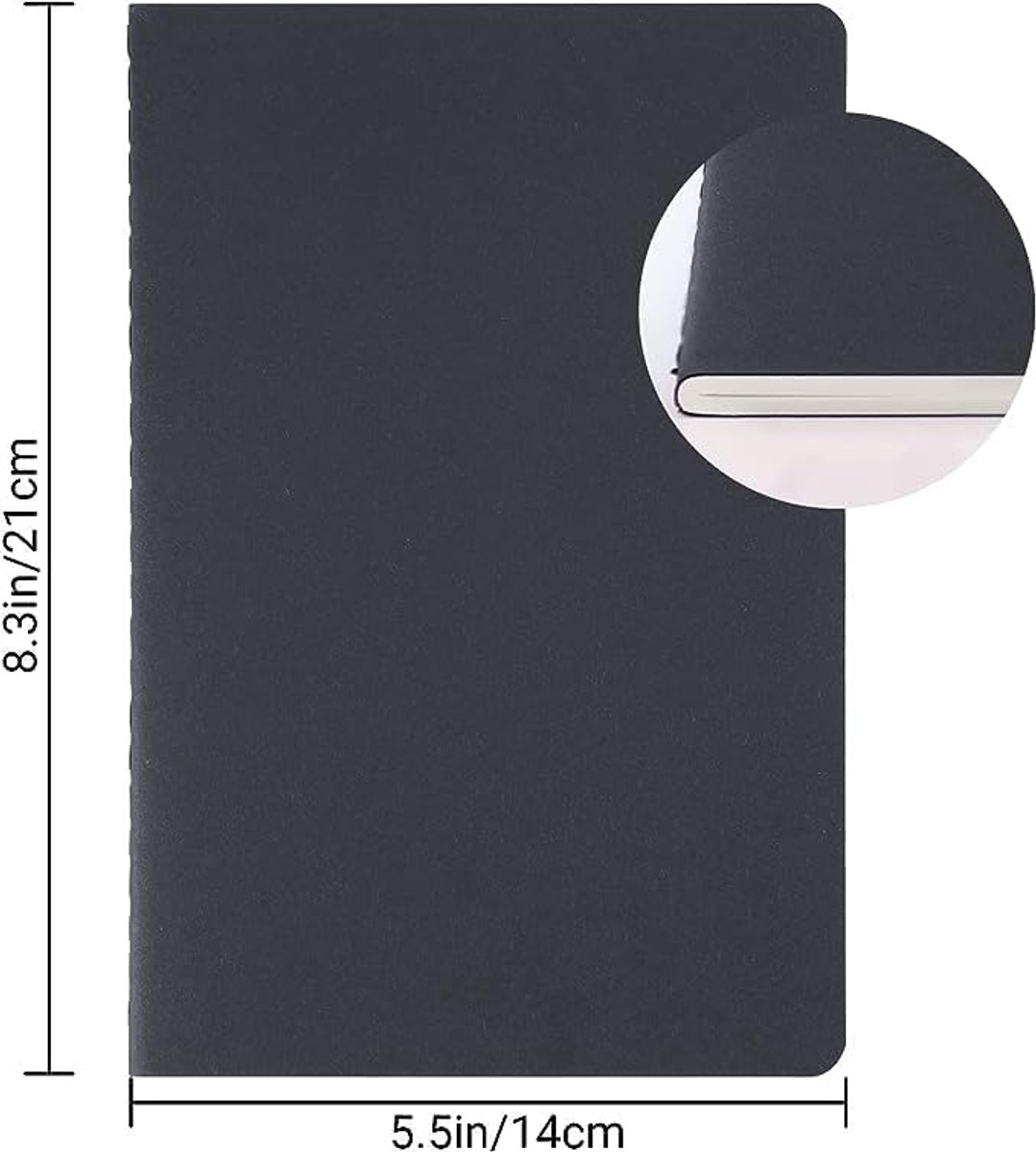 Notitieboek A5 Gepunt - 8-pack Notitieblok Gepunt 5x5mm Notebook Set - Journal Gepunt a5 - Dotted Notitieboeken Gepunt Softcover Kraft