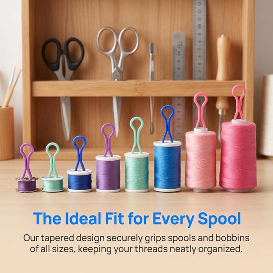 Spoeldraadhouders, Spoelhouder Clips, Naaien Spoelmachine Accessoires Draad Buddies Klemmen voor Draadspoelen Organiseren (40 stuks) — afbeelding 4