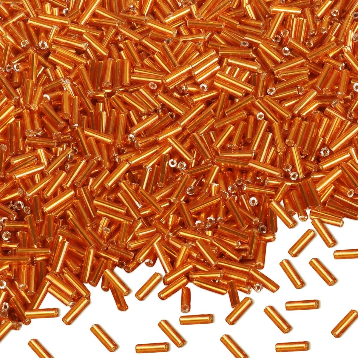 Kralen, 2 x 7 mm, rocailles-kralen voor armbanden, recht, lange buis, glazen kralen, kleine knutselkralen voor doe-het-zelf halskettingen, oorbellen, handwerk