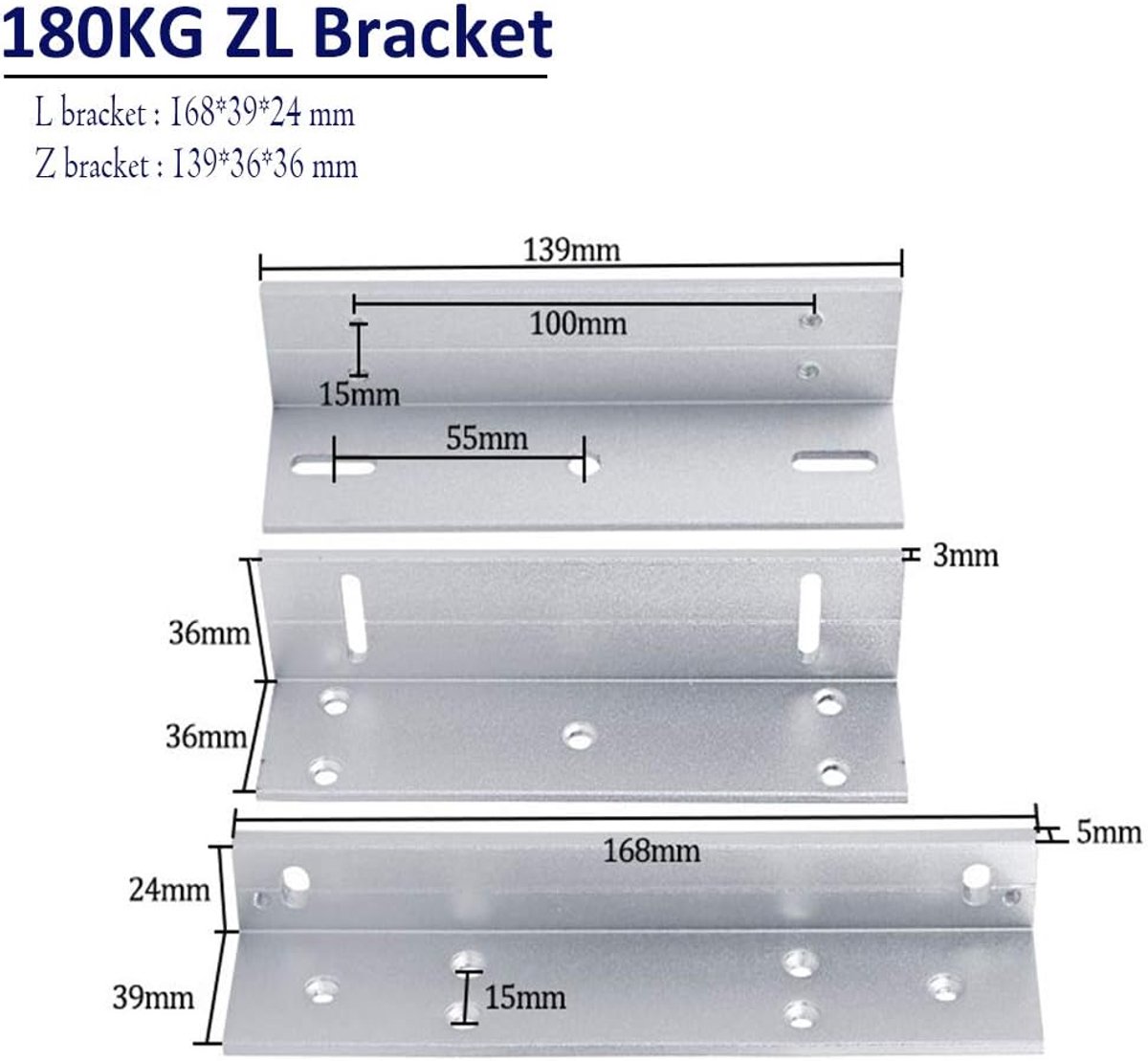 Z & L ZL Beugel Voor 180KG 350LBS Kracht Holding Elektrische Magnetische Lock Binnendeur Toegangscontrole