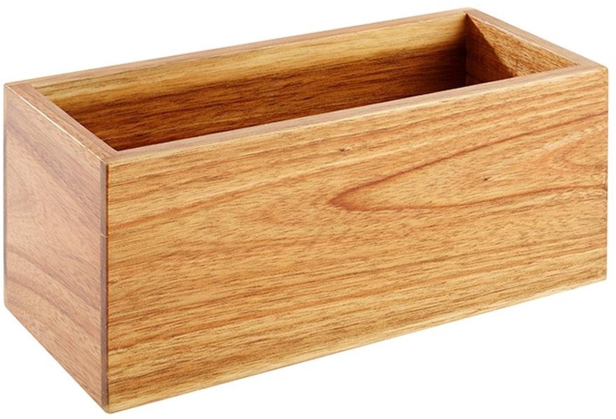 11625 houten tafel Caddy, acaciahout, 23 x 10 x 10 cm