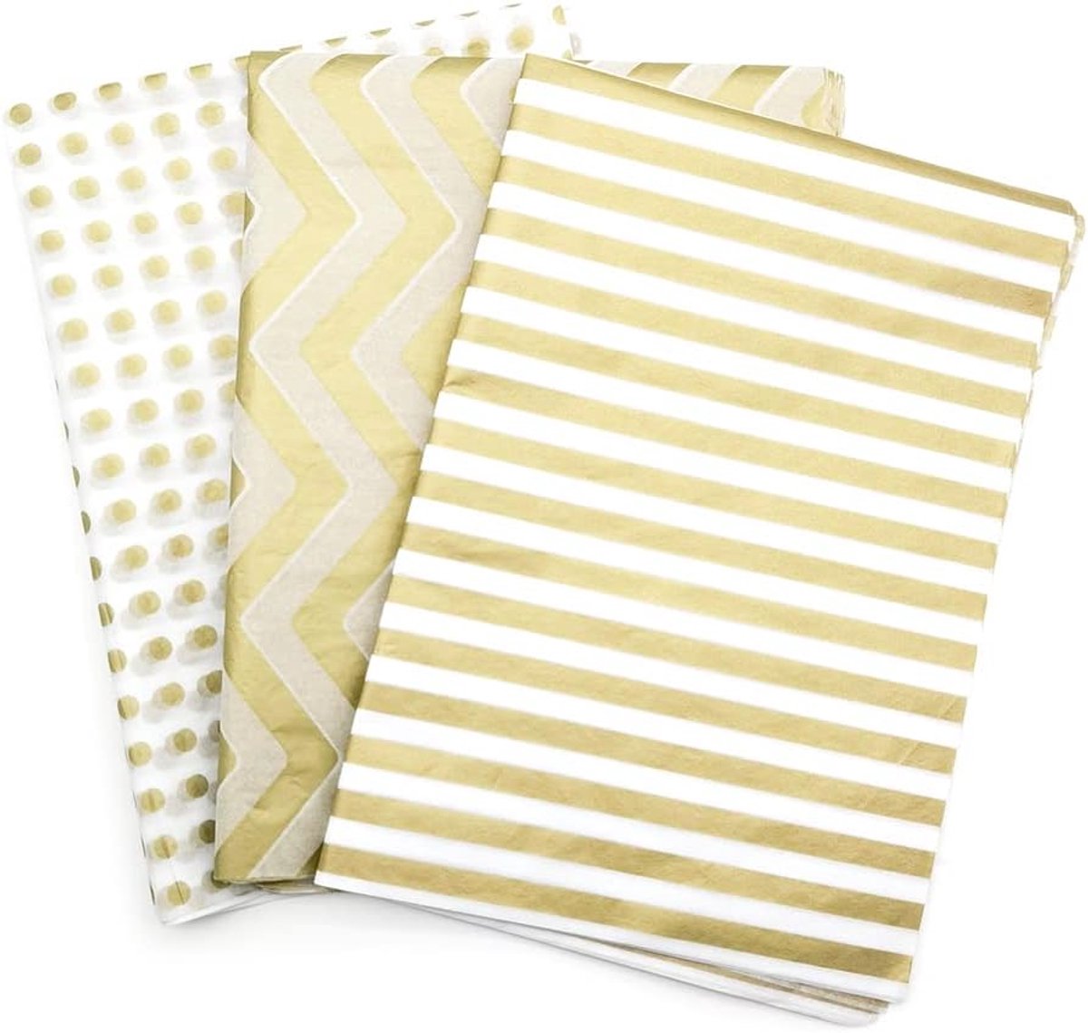 Zijdepapier bulk 3 soorten decoratief metallic cadeaupapier 50 x 35 cm cadeau zijdepapier geschikt voor geschenkverpakkingen en doe-het-zelf decoratie