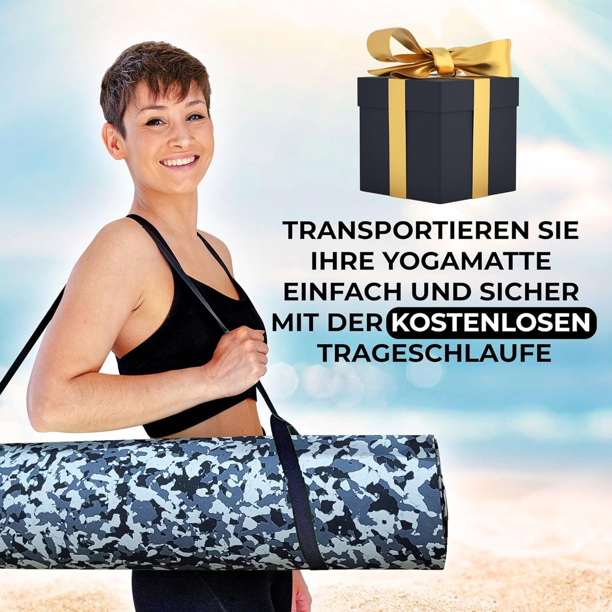 yogamat extreem antislip, van natuurlijk rubber en microvezel, vrij van schadelijke stoffen en veganistisch, duurzaam XL extra lang en breedte183 x 68 cm voor pilates, fitness en training