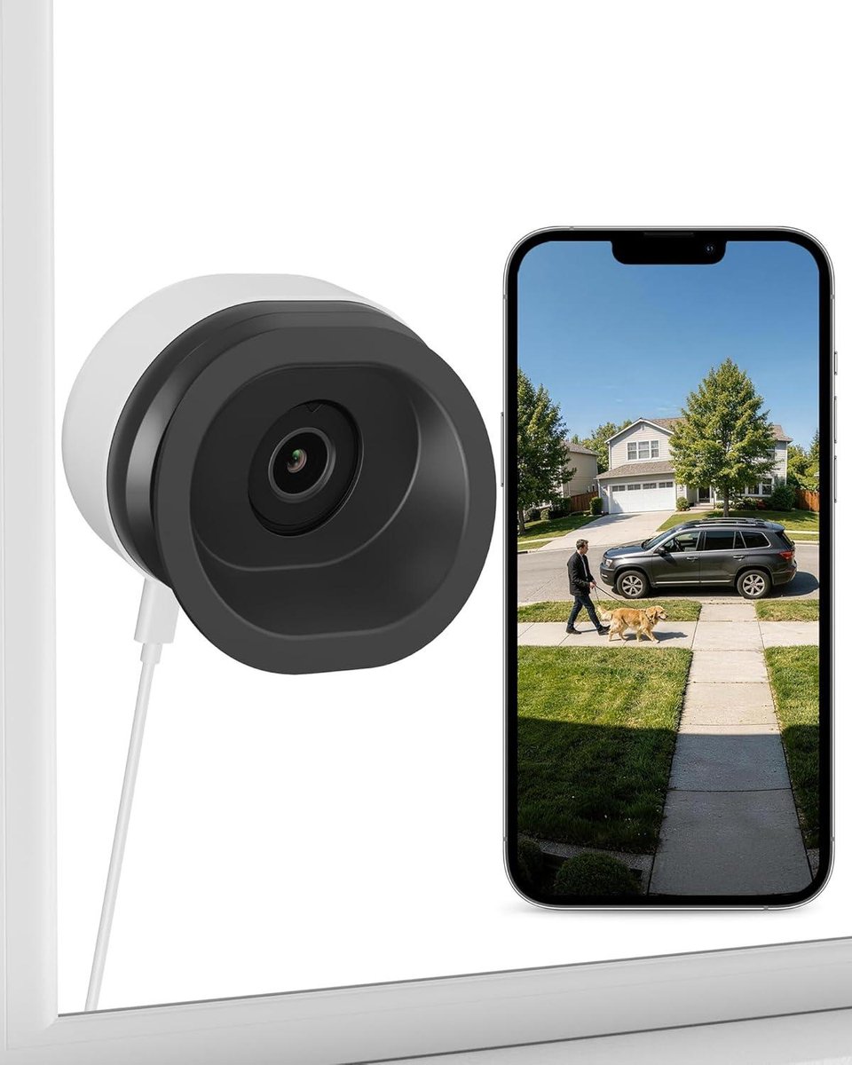 Raamcamera HD - Binnen Buiten - Huis Beveiligen - Kleur Nachtzicht - 2K Resolutie - Wit