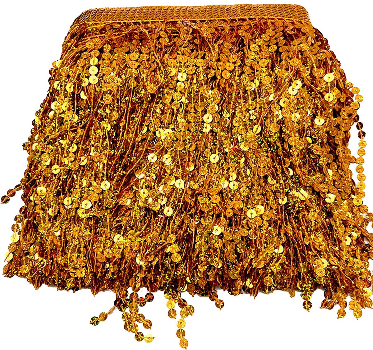 Franjes voor doe-het-zelf kleding, decoratie, gordijnen, tassen, kunsthandwerk (goud)