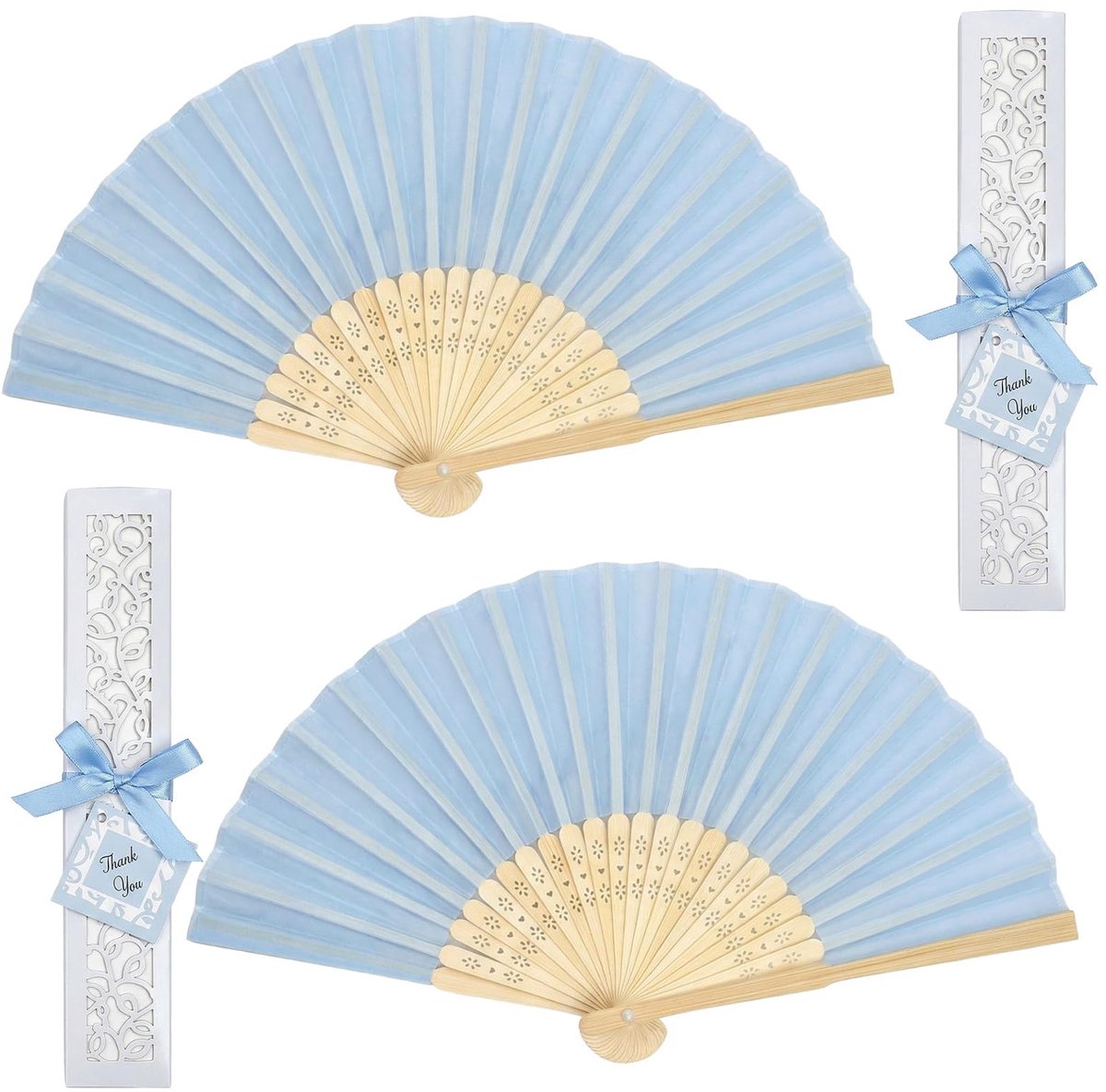 2 stuks handwaaiers, vouwventilator met geschenkdoos, Chinese handwaaiers, oosterse doek, stoffen waaier, bruiloftswaaier, geschikt voor zomerfeesten, huwelijksgeschenken, dansvoorstellingen