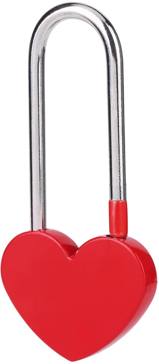 hartslot, rood liefdesslot hart, enkel hart hangslot, voor geliefden, Valentijnsdag, bruiloft, jubileum, brug, reizen (zonder sleutel)