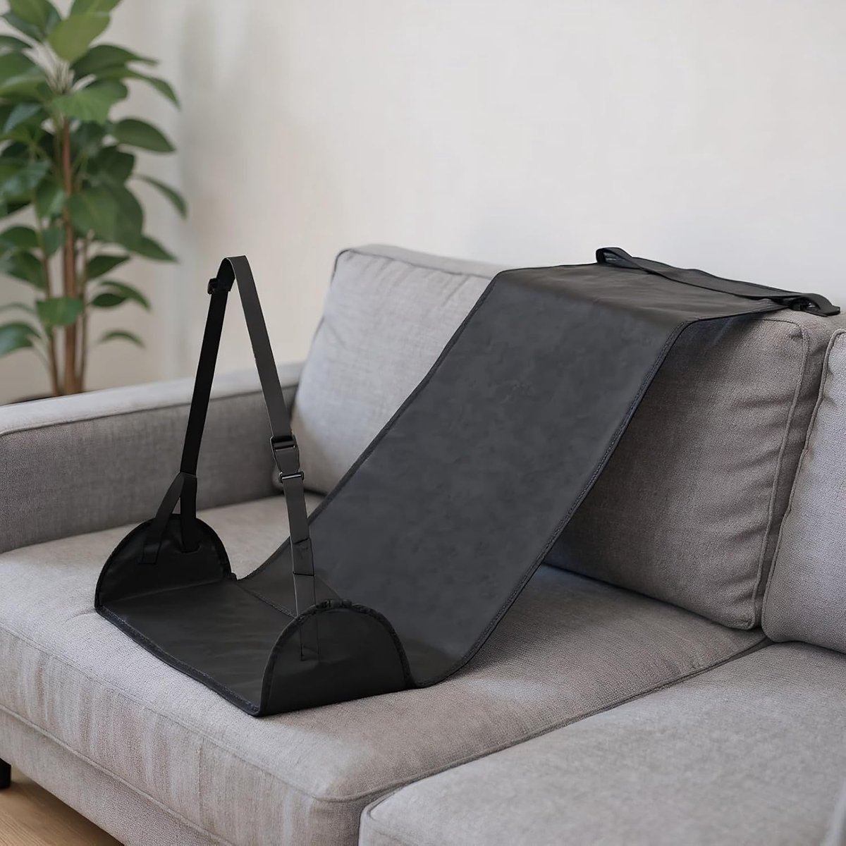 Vliegtuig Voethangmat - Draagbare Voetsteun - Reizen Comfort - Ergonomische Ondersteuning - 100 x 45 cm - Zwart