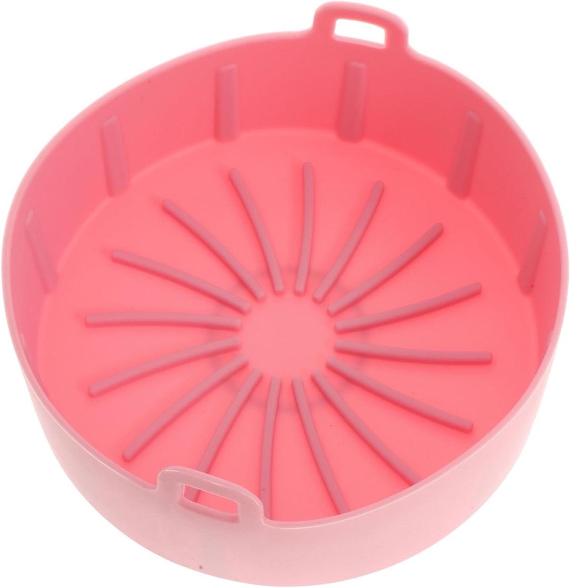 Airfryer Mand - Siliconen Bakvorm - Voedsel Bereiden - Opwaartse Convexe Bodem - 15 x 7.5 cm - Roze