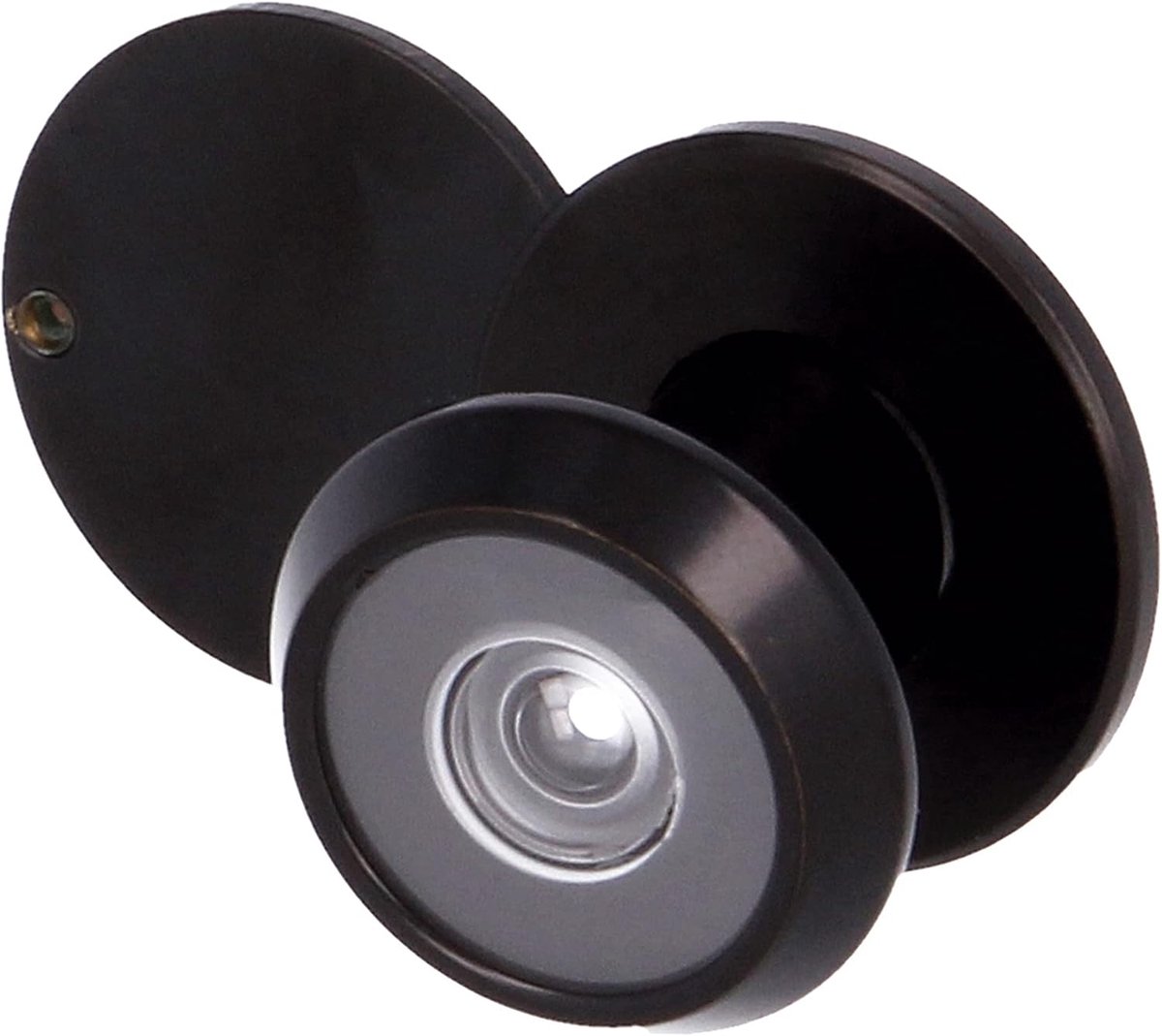 - Kijkgaatje met supergroothoeklens voor binnen- en buitendeuren - Kijkgaatje met privacykap - Messing - Matzwart - Afmetingen: Diameter 14 mm - Deurdikte 15-25 mm