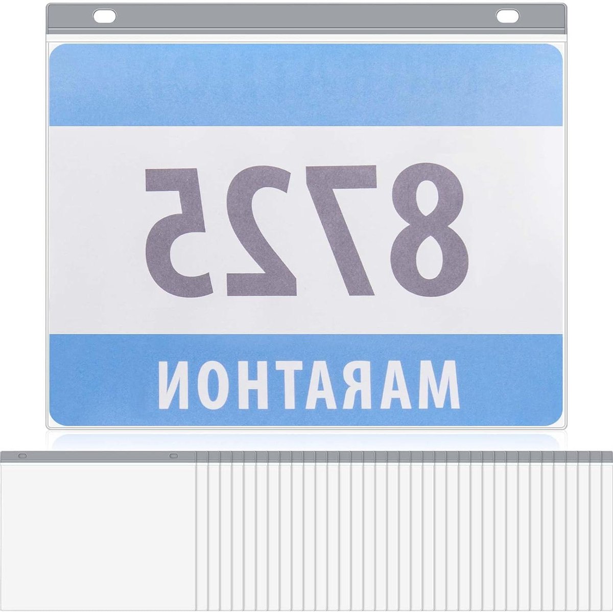 Race Bib Beschermers - Medaille Houders - Herinneringen Bewaren - Stof en Waterdicht - 23.5 x 19.7 cm - Transparant