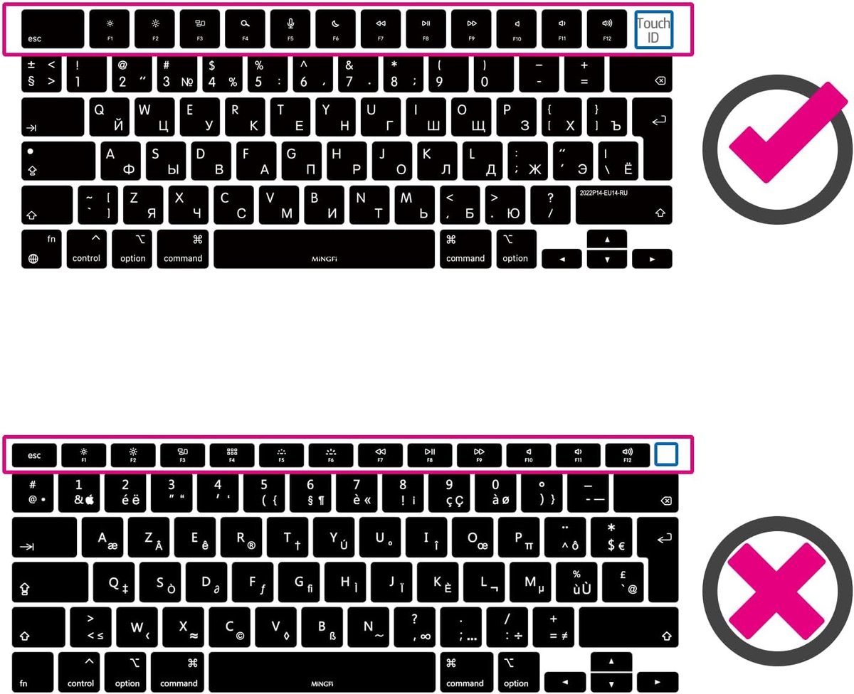 Toetsenbordbeschermer Arabisch voor MacBook Pro/Max 14&16" M1-M4(A3112 A3401 A3185 A2780 A2991 A3403 A3186) Air 13,6&15,3" M2-M4(A3113 A3240 A2941 A3114 A3241) EU/ISO - Zwart