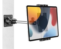 Tablet Mount Arm, woleyi Tablet Muurbeugel Verstelbaar voor Douche Slaapkamer Keuken Loopband Winkel (Stabiel en Flexibel) voor iPad Pro Air Mini, Galaxy, Fire, iPhone, 4-12,9"