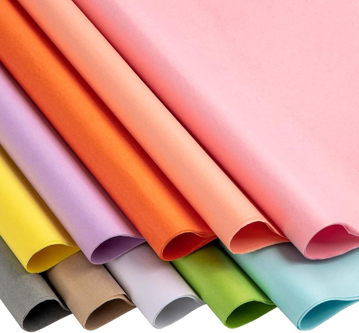 Zijdepapier, kleurrijk (50 x 70 cm) – ideaal verpakkingsmateriaal en creatief knutselplezier met kleurrijk transparant papier