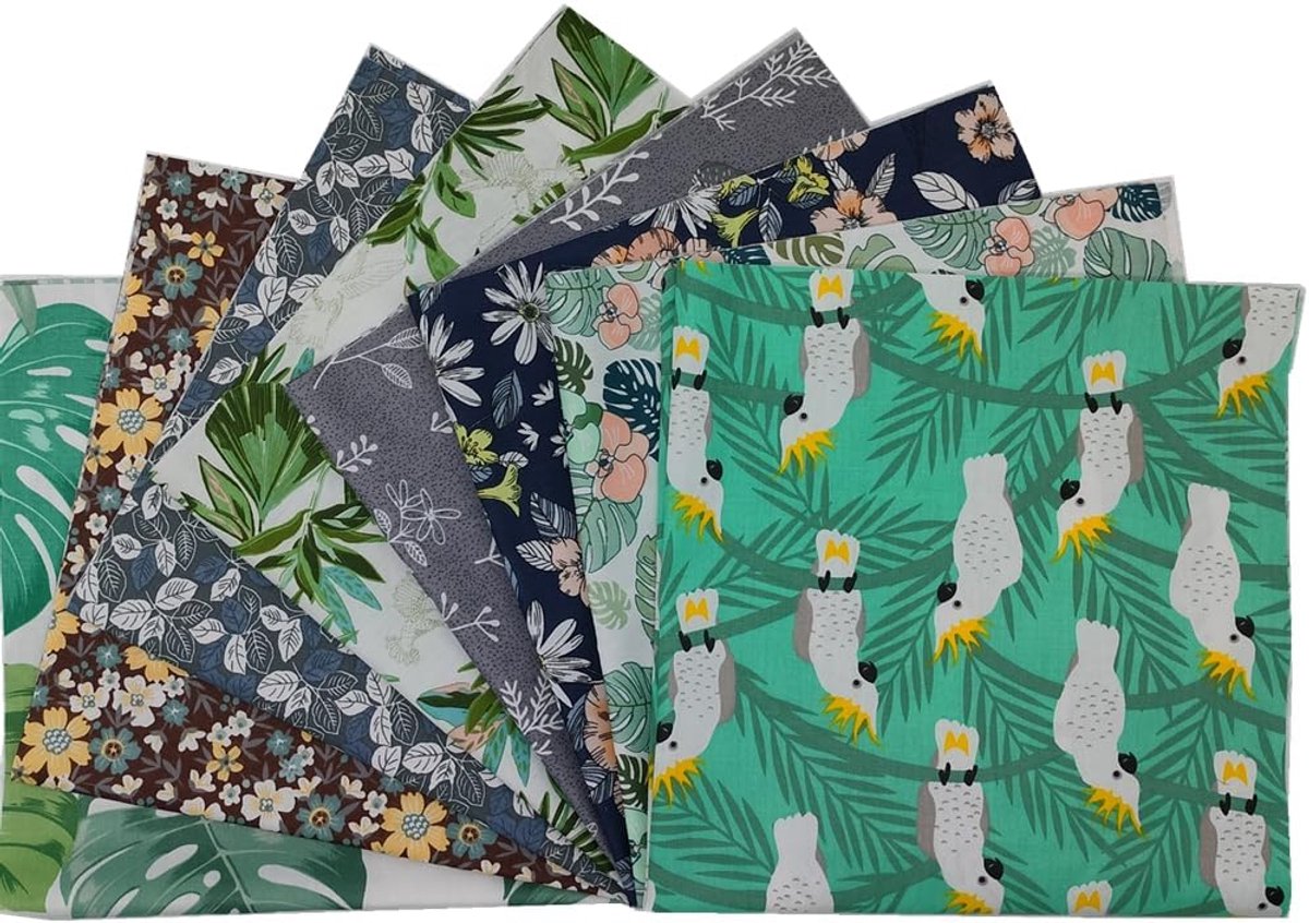 Stof 8 Stuks 50 * 50 cm DIY Bloemen Stof Bloemen Gedrukt Katoen Patchwork Vierkanten Doeken voor DIY Scrapbooking Art & Craft