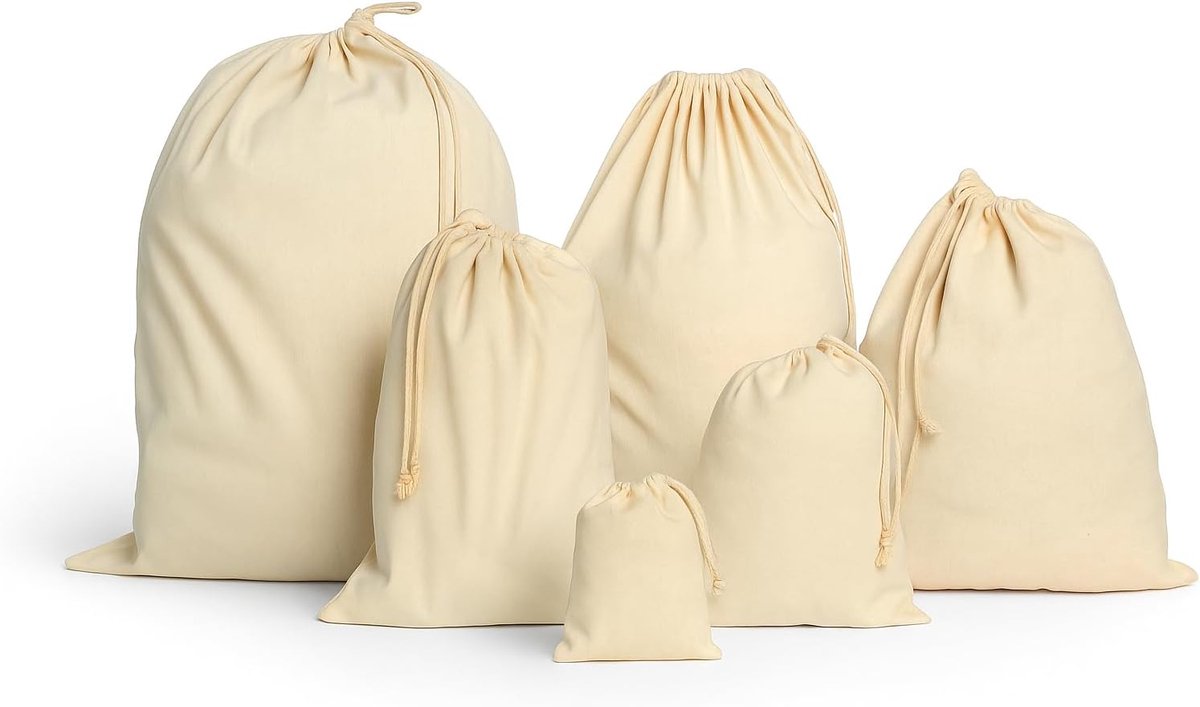 Herbruikbare, milieuvriendelijke opberg- en waszakken voor kleding, reizen, speelgoed en geschenken (10, 40x50cm) | Ademend weefsel voor droog textiel en losse voorwerpen