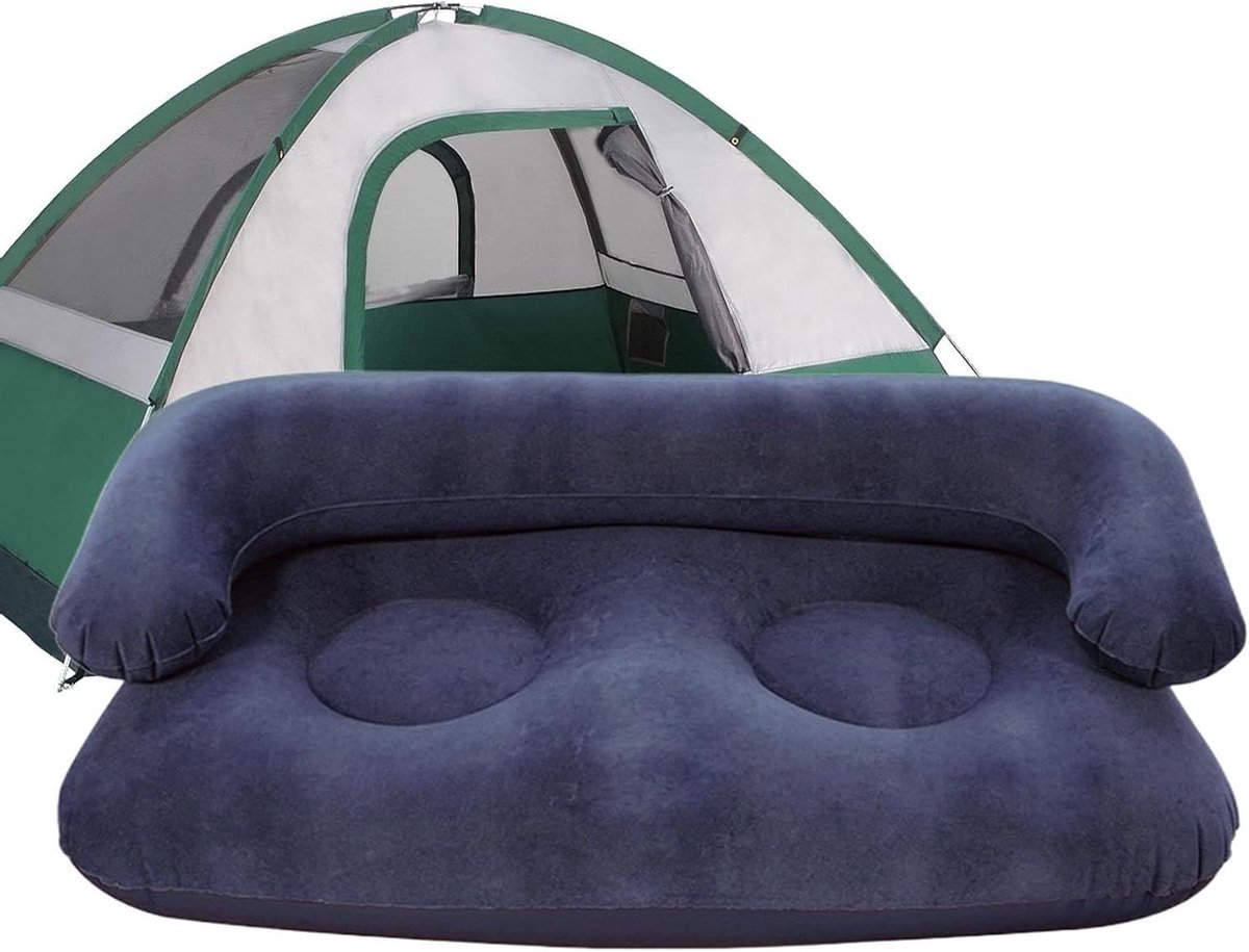 Opblaasbare Bank - Luchtbank Sofa - Kamperen Ontspannen - Schadebestendige Constructie - 135 x 66 x 45 cm - Enkel Attribuut