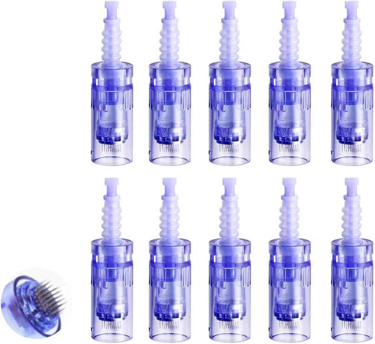 36-pins vervangende dermapen, micronaalden,naaldpatronen voor de automatische derma,elektrische pen,10pcs,herbruikbaar,semi-permanent, voor het verwijderen van onzuiverheden en het hydrateren