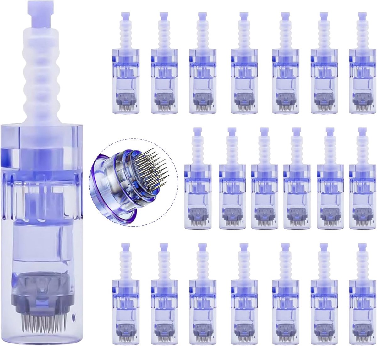 20 Stuks 36-Pins Needle Cartridge voor Dr.pen A6, Mysweety Microneedles voor Elektrische Derma Microneedle Stempelpen