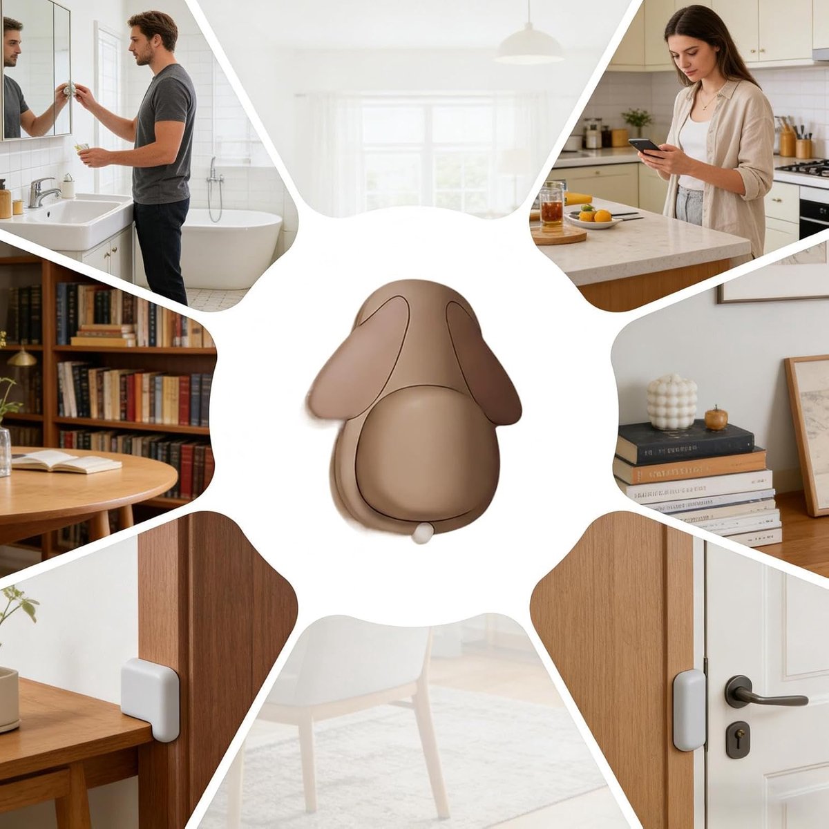 Deurstopper Muurbeschermer - Deurklink Beschermer - Muur Beschermen - Zacht PVC - 8.5 cm - Wit