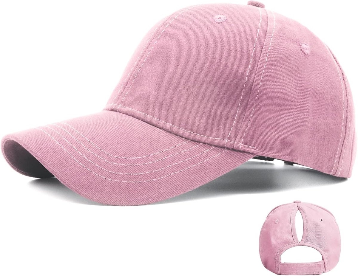 Dames Vlecht Ademend Verstelbare Cappy Voor Paardenstaart Zonnebescherming Hiphop Katoenen Pet Meisjes Baseballpet Zomer