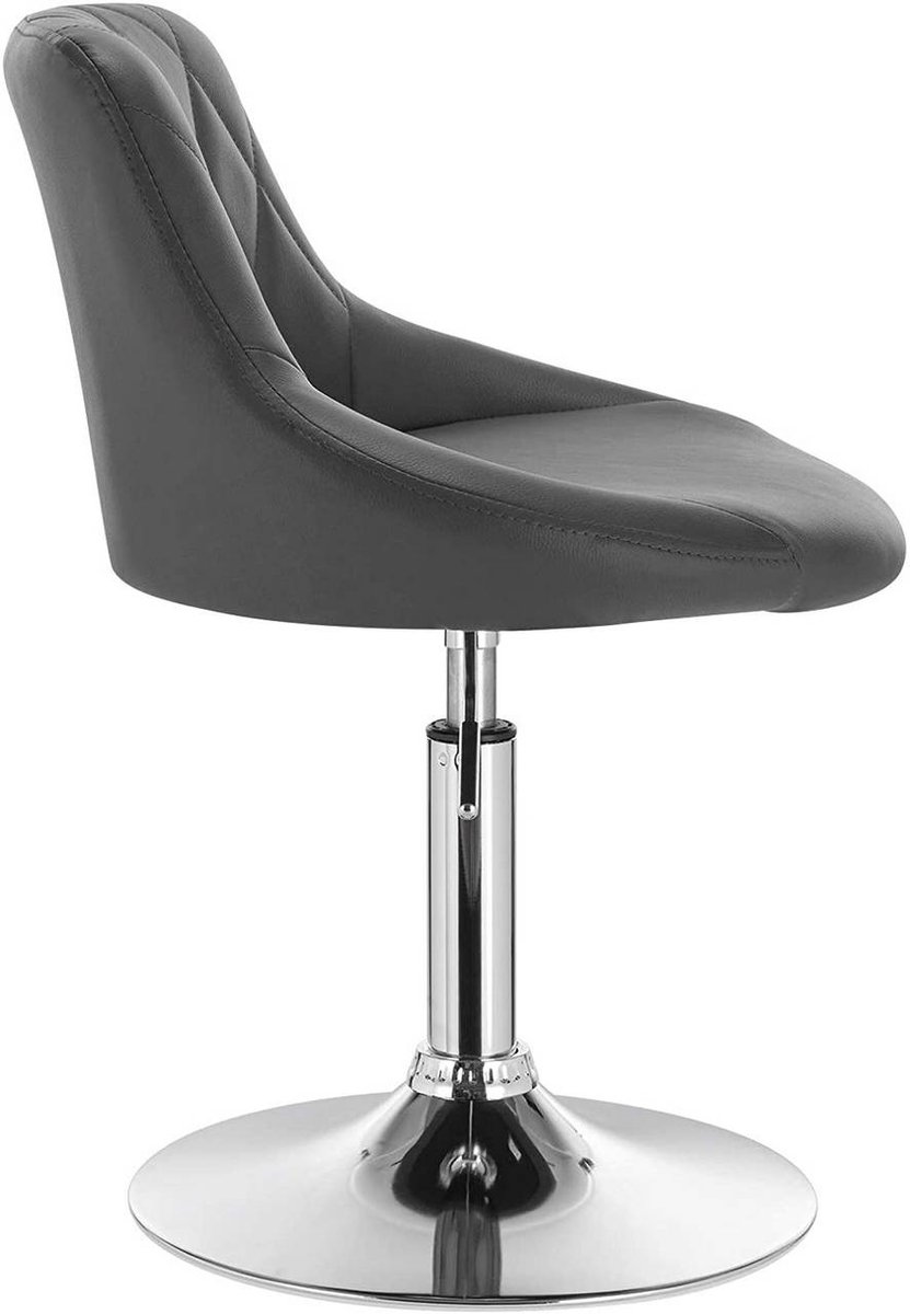 SureDeal® - barkruk - Verstelbare kruk - Rugleuning - Gemaakt kunstleer metaal - 47x37x82 cm