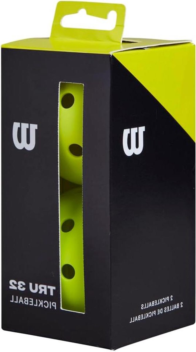 Pickleball Ballen - Sport Ballen - Wedstrijd Spel - Gepatenteerd 32-gaats ontwerp - 2 stuks - Geel