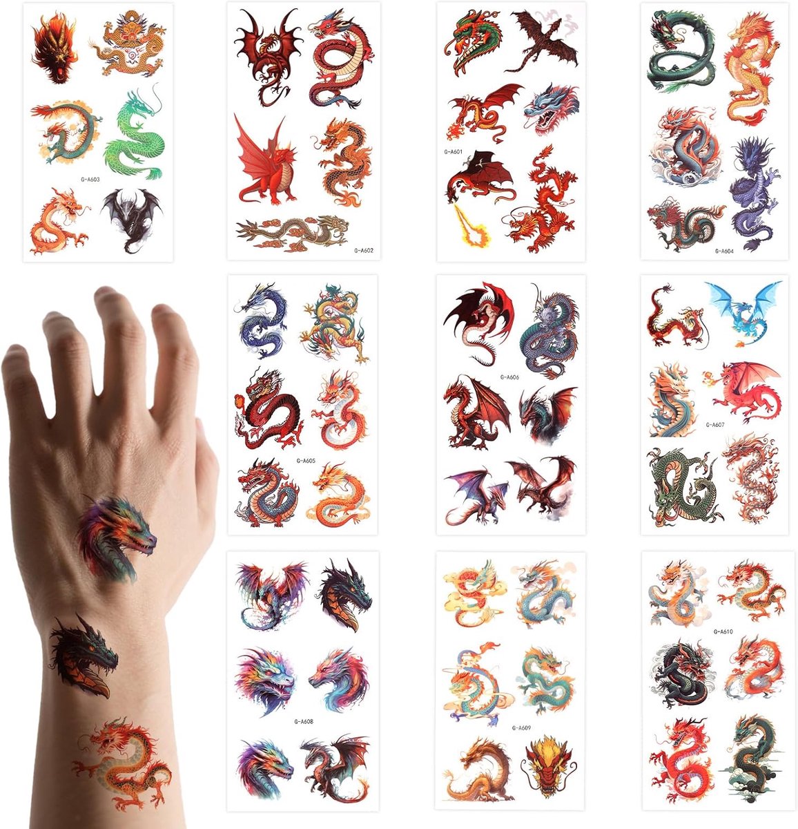 Tijdelijke Tatoeages voor Kinderen, Dier Tattoo Stickers Verjaardagsfeestje Cadeaus voor Jongens Meisjes Volwassenen Grappige Cadeaus Feestdecoratie