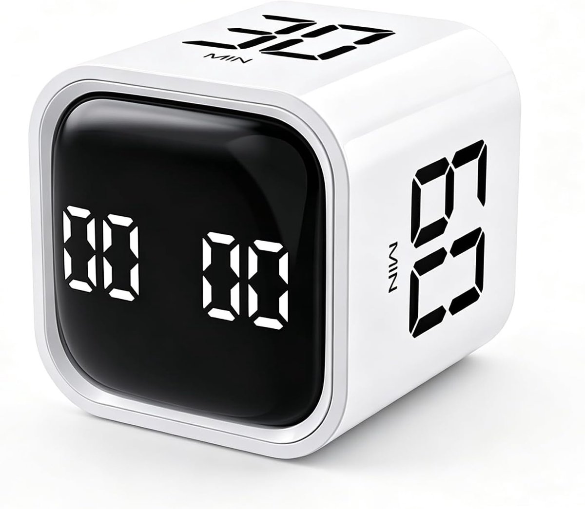 SnelShoppen - Digitale timer met tomatenblok, instelbare achteruittelling 5/10/30/60 minuten, geluid en trillingen, voor kantoor, studio, ADHD, keuken