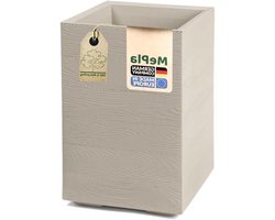 Plantenbak met wielen - Bloempot buiten Verrijdbare pot - Terras inrichten - Dubbelwandig waterreservoir - 40x40x60 cm - Beige