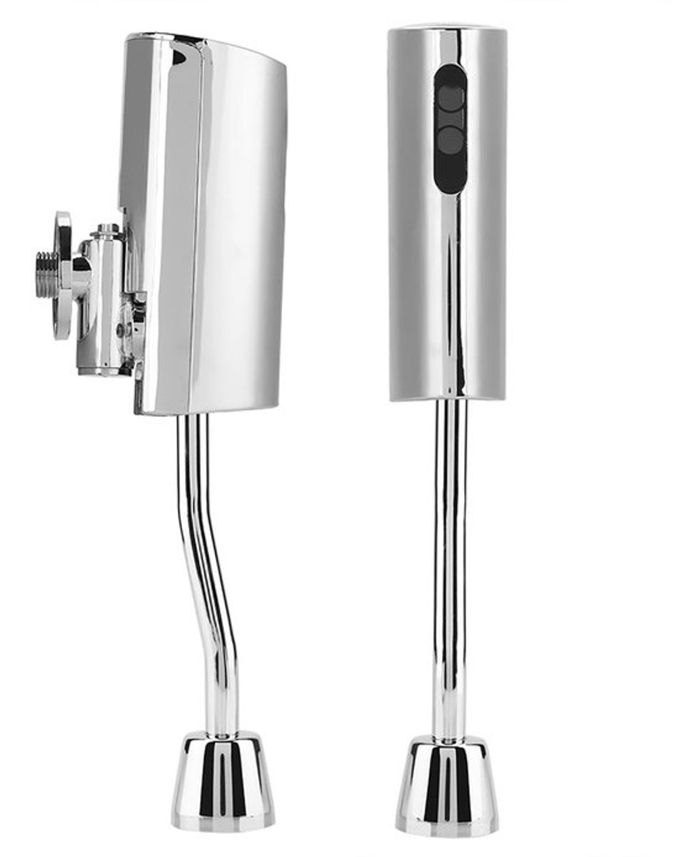 Automatische Sensor Urinoir Toilet Badkamer Toilet Wandmontage Touchless Urinoir Spoelklep Intelligente Kraan Messing Gegalvaniseerd Auto Urinoirs Doorspoelset