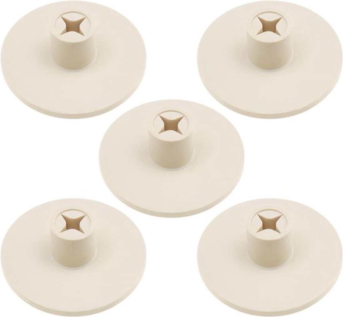 Golfbal rubberen tees - Golfbaanuitrusting - 56x21mm - Rubberen pads - Buiten- en binnengebruik - Crèmewit - Golftrainingshulpmiddelen - 5 stuks
