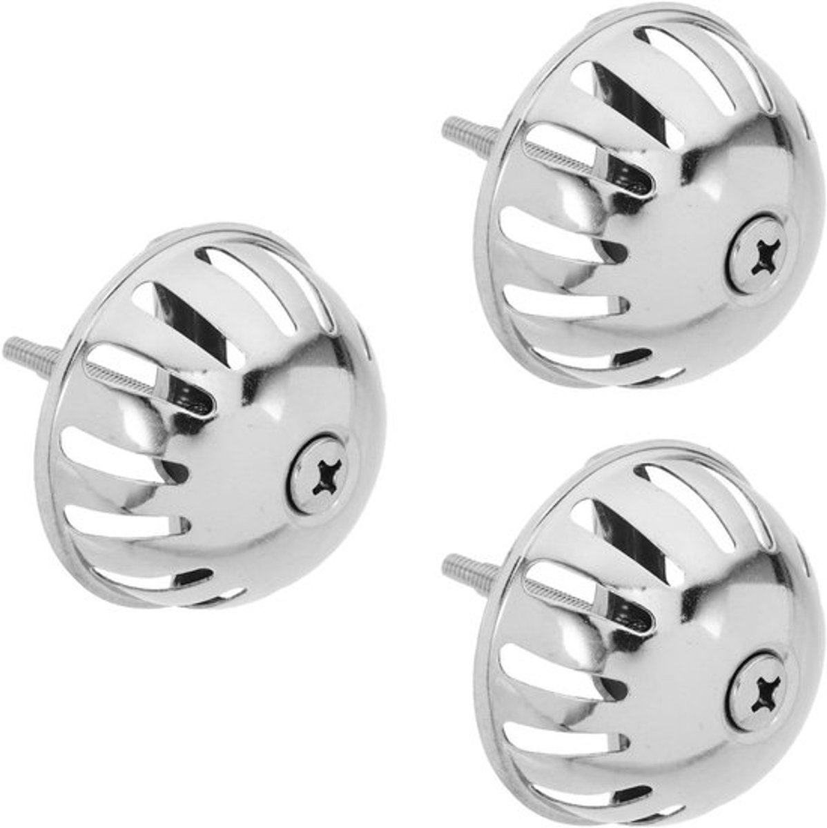 Urinoiraccessoires - Set van 3 stuks metalen urinoirstopper en zeefdoppen in roestvrij staal