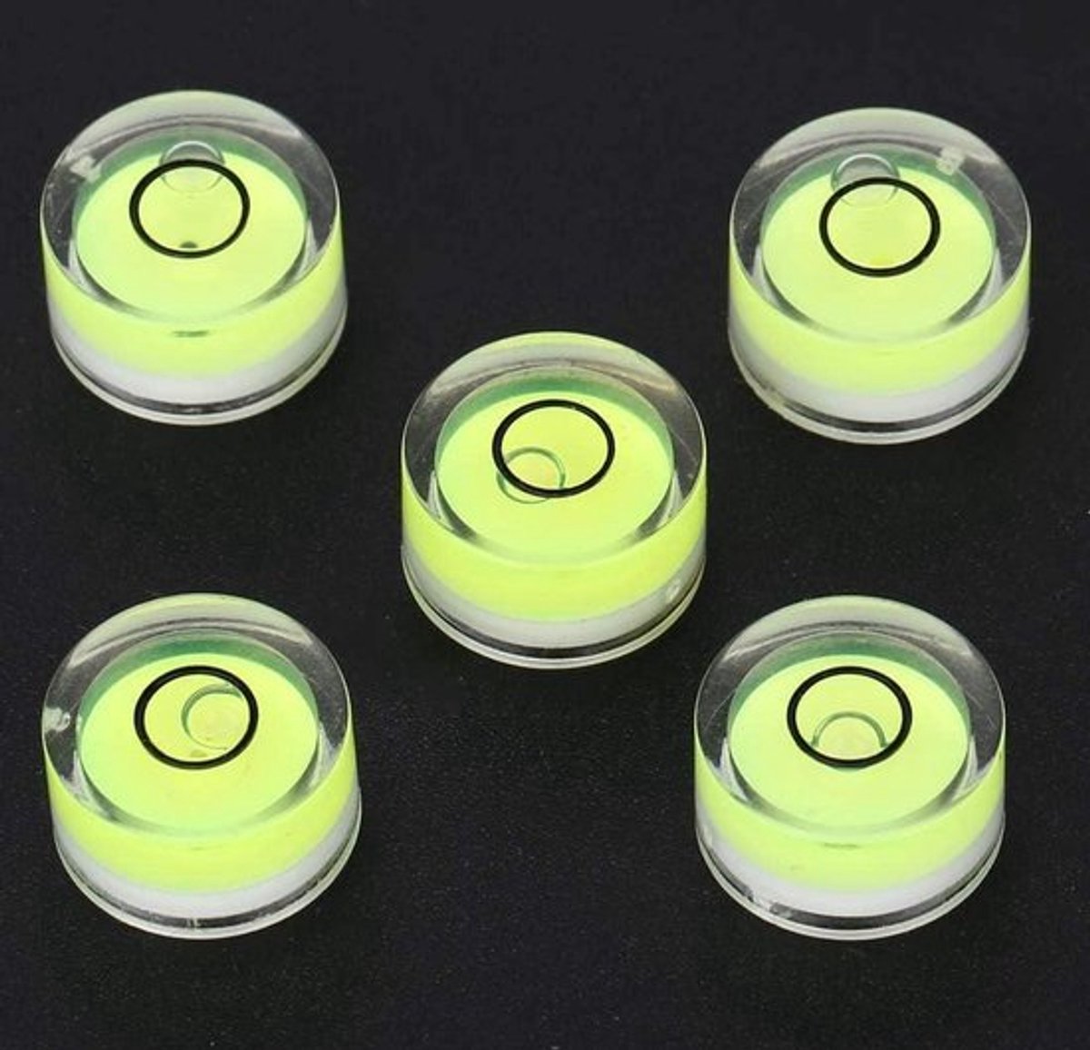 Mini Ronde Waterpas 5 Stuks - Lijn Meetinstrument Voor Bouwtechniek Engineering - 15mm Diameter