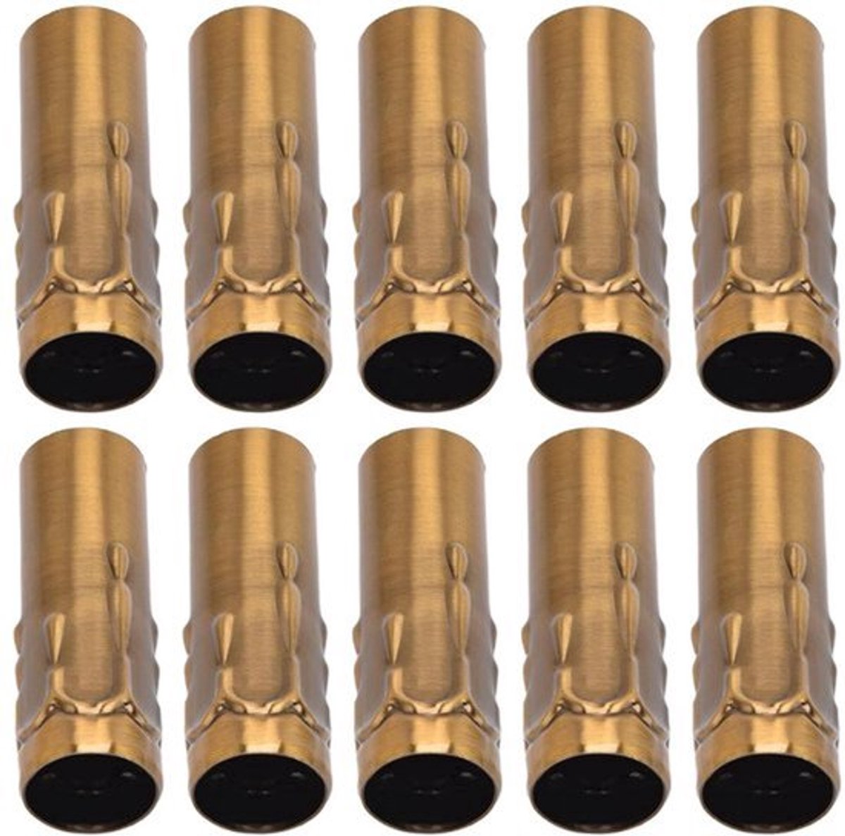 Stuks Kaars Lamphouder Buis Basislamp Mouw Kristallen Kroonluchter Buis Scheurpatroon E14 Accessoires Rechte Buis Waterbuis voor Behuizing Metalen - Set van 10